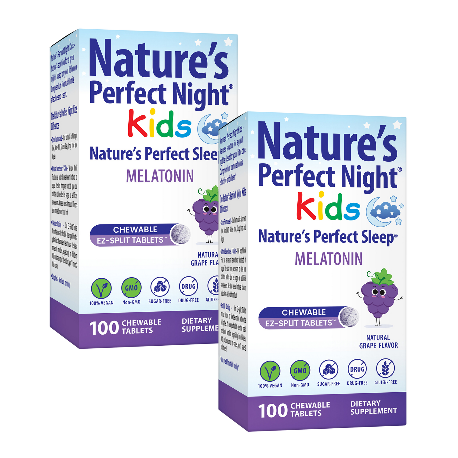 Nature’s Perfect Night Kids - 100 Count - Natural Grape Flavor
