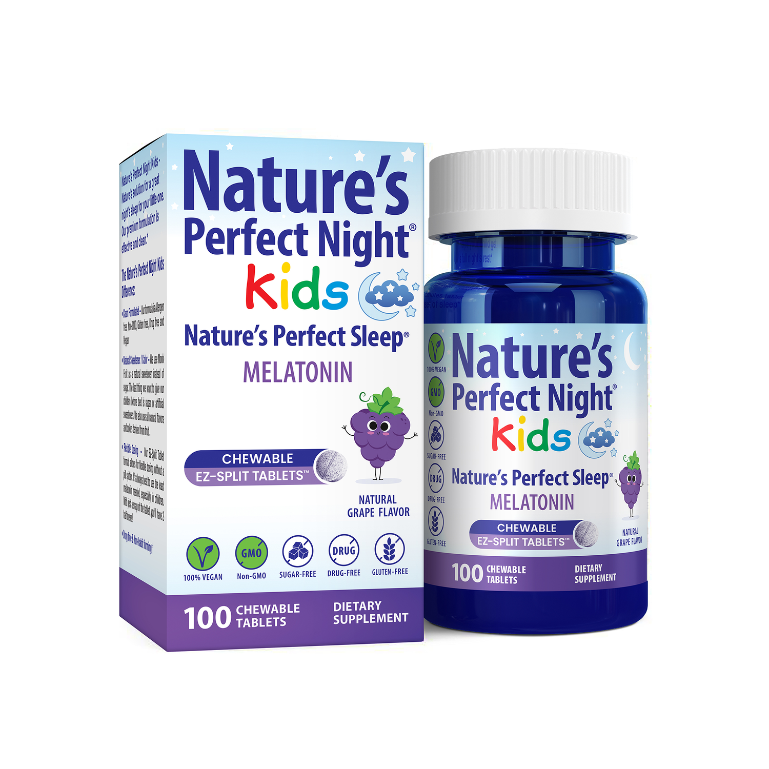 Nature’s Perfect Night Kids - 100 Count - Natural Grape Flavor