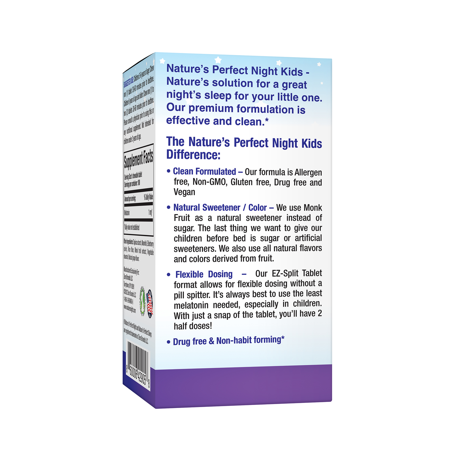 Nature’s Perfect Night Kids - 100 Count - Natural Grape Flavor