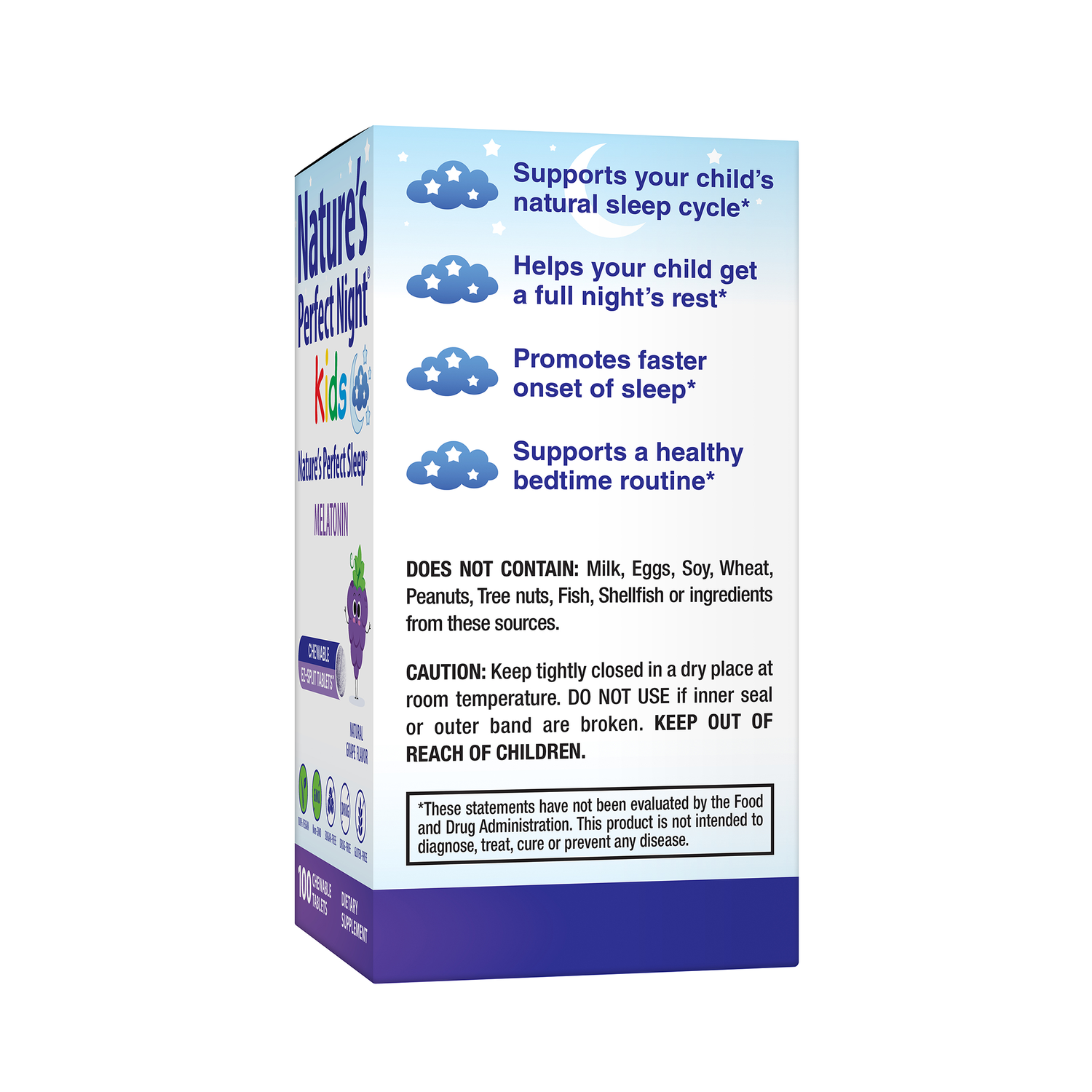 Nature’s Perfect Night Kids - 100 Count - Natural Grape Flavor